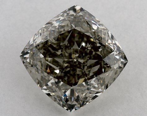 GIA 3.07 Carat Fancy Gray-SI2 Cushion Modified Cut Diamond